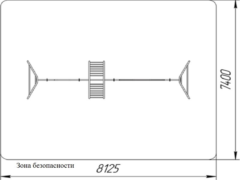 КЧ-06 Качели тройные без подвесов