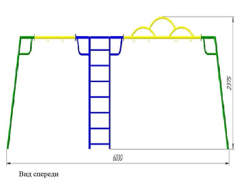 КЧ-06 Качели тройные без подвесов