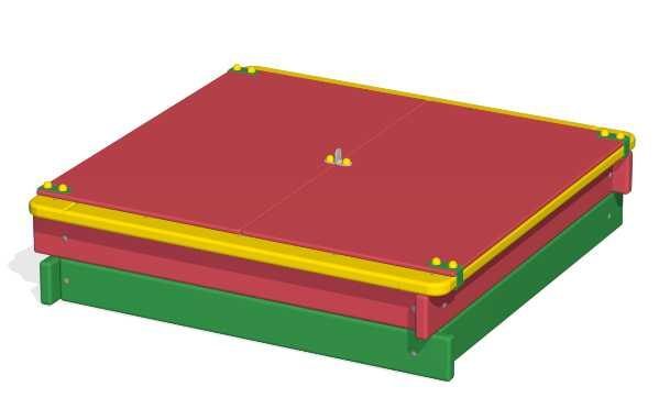Песочница с откидной крышкой