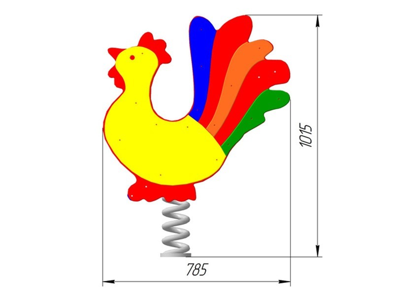 КБ-08 Качалка на пружине «Петушок»