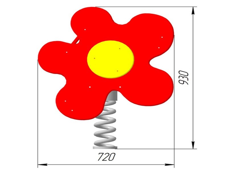 КБ-09 Качалка на пружине «Ромашка»