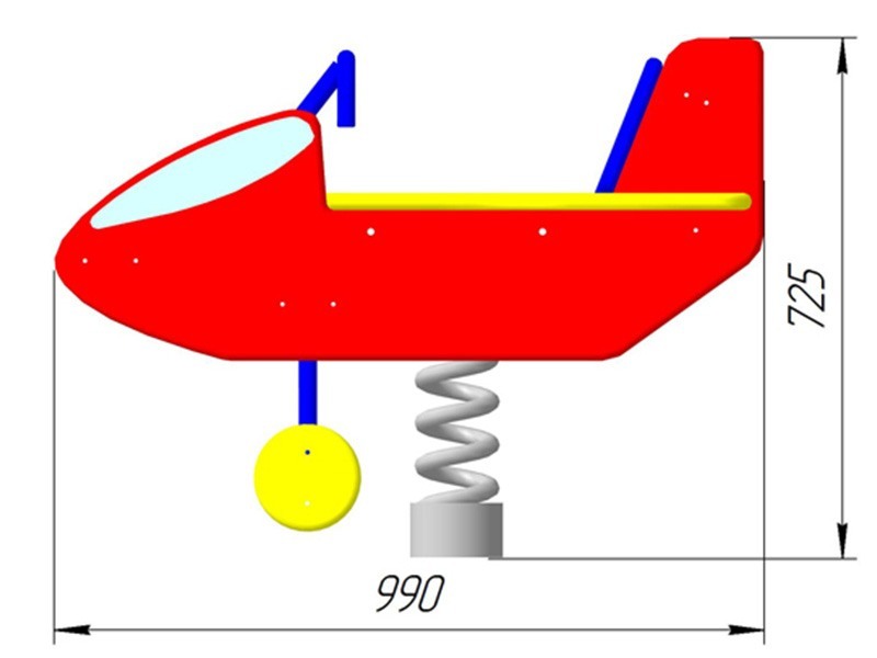 КБ-19 Качалка на пружине «Самолет»